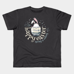 Happy Easter. Cute Easter Bunny clipart Kids T-Shirt